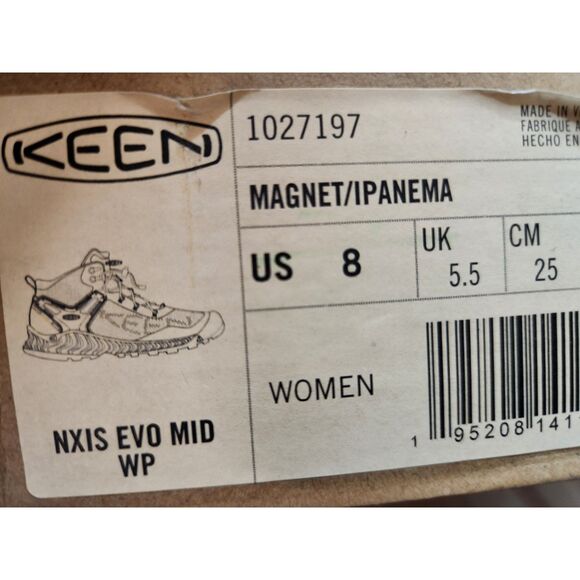 Keen Nxis Evo Mid WP | Women's size 8 | Magnet/Ipanema - Picture 2 of 13